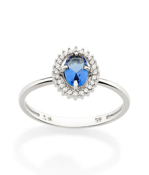 PLATINUM TOGETHER AGAIN RING IN BLUE