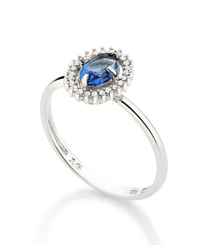PLATINUM TOGETHER AGAIN RING IN BLUE