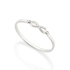 PLATINUM STUDDED FOREVER SKINNY RING