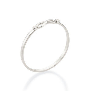 PLATINUM STUDDED FOREVER SKINNY RING