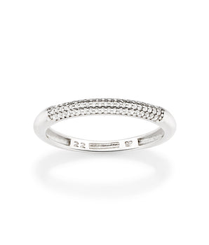 PLATINUM RING WITH ZIRCONIA
