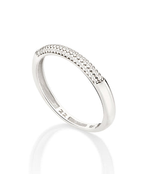 PLATINUM RING WITH ZIRCONIA