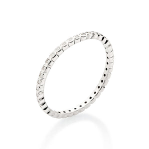 PLATINUM MINI STUDDED SKINNY RING
