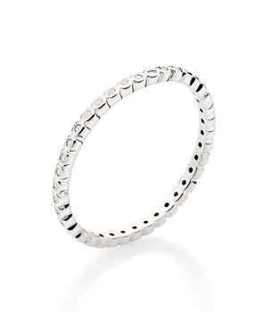 PLATINUM MINI STUDDED SKINNY RING