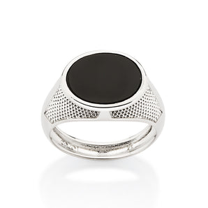 mens PLATINUM ONYX RING