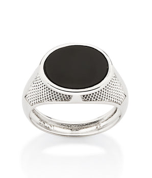 mens PLATINUM ONYX RING