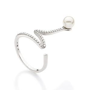PLATINUM MODERN WEDDING MAXI RING
