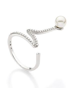 PLATINUM MODERN WEDDING MAXI RING