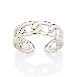 PLATINUM CHAIN ADJUSTABLE RING