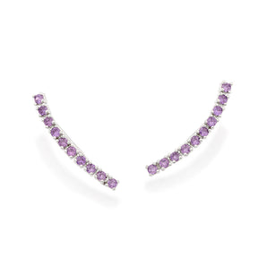 PLATINUM LUXURY EAR CUFF IN PURPLE