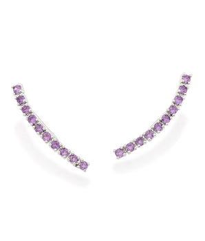 PLATINUM LUXURY EAR CUFF IN PURPLE