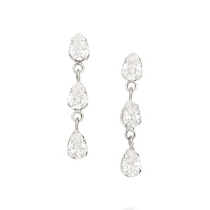 PLATINUM GLAM TIME MEDIUM EARRINGS