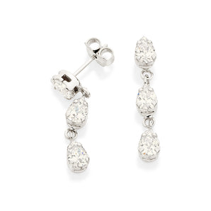 PLATINUM GLAM TIME MEDIUM EARRINGS