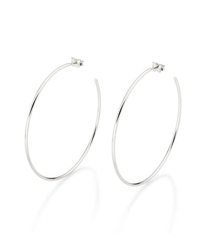 PLATINUM PLATED HALF RING EARRING