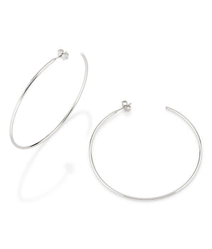 PLATINUM PLATED HALF RING EARRING