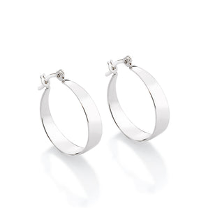 PLATINUM PLATED RING EARRING