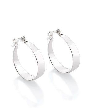 PLATINUM PLATED RING EARRING