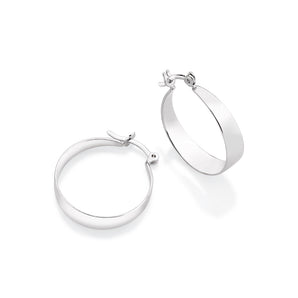 PLATINUM PLATED RING EARRING