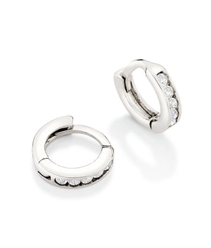 PLATINUM PLATED RING EARRING