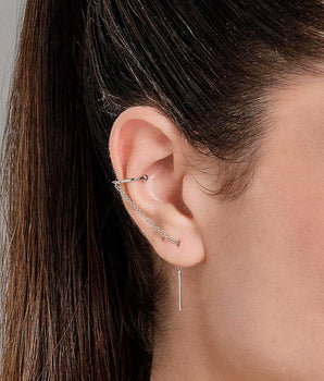 PLATINUM CHAIN EAR CUFF