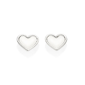 PLATINUM SOLID TEXTURED STUD EARRINGS