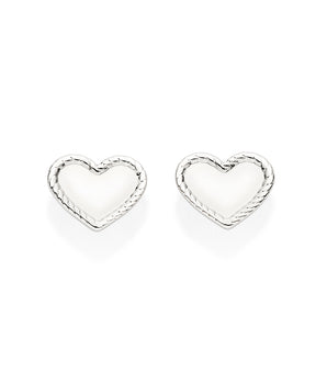 PLATINUM SOLID TEXTURED STUD EARRINGS