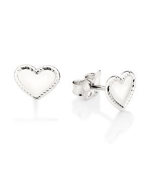PLATINUM SOLID TEXTURED STUD EARRINGS