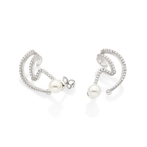 PLATINUM MODERN WEDDING EAR CUFF EARRING