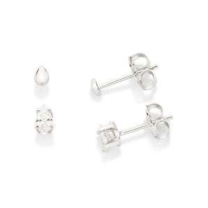 PLATINUM DEW DROPS STUD EARRINGS KIT