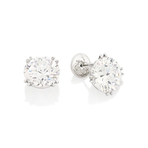 PLATINUM LIGHT BUTTON EARRING