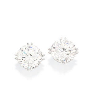 PLATINUM LIGHT BUTTON EARRING