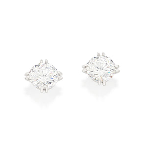 PLATINUM SMALL LIGHT BUTTON EARRINGS