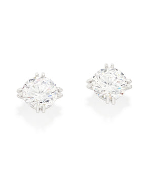 PLATINUM SMALL LIGHT BUTTON EARRINGS