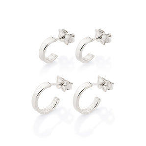 PLATINUM SOLID HUGGIE EARRINGS KIT