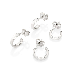 PLATINUM SOLID HUGGIE EARRINGS KIT