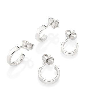 PLATINUM SOLID HUGGIE EARRINGS KIT