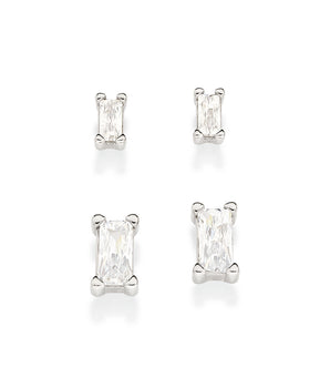 PLATINUM EARRING WITH ZIRCONIA