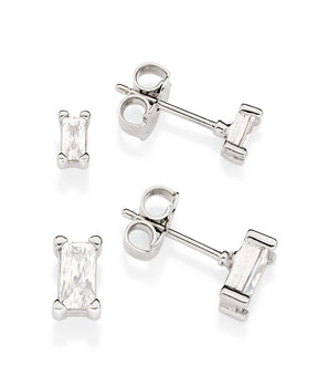 PLATINUM EARRING WITH ZIRCONIA