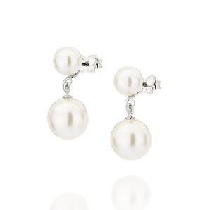 PLATINUM FOREVER AND ALWAYS DANGLY EARRINGS