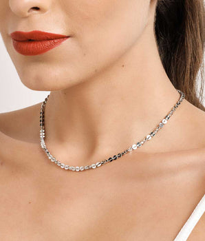 PLATINUM SEQUIN NECKLACE