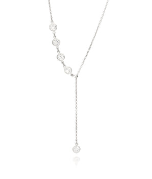 PLATINUM SHINE BRIGHT Y-NECKLACE