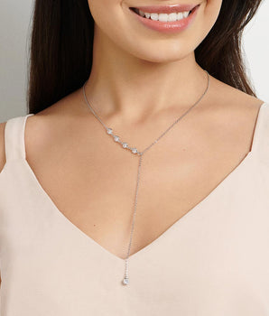 PLATINUM SHINE BRIGHT Y-NECKLACE