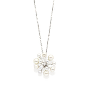 PLATINUM PEARL BURST NECKLACE