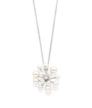 PLATINUM PEARL BURST NECKLACE