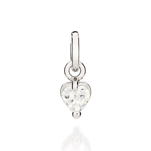 PLATINUM WHITE HEART PENDANT