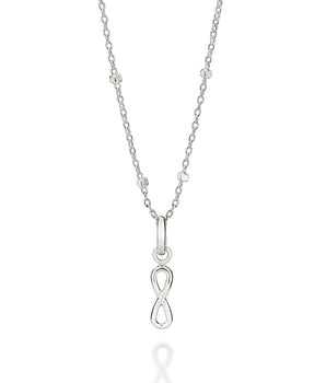 PLATINUM VERTICAL INFINITY SIGN PENDANT