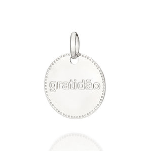 PLATINUM GRATIDÃO (GRATITUDE) CIRCLE PENDANT