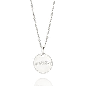 PLATINUM GRATIDÃO (GRATITUDE) CIRCLE PENDANT