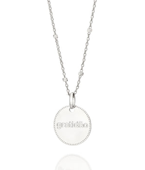 PLATINUM GRATIDÃO (GRATITUDE) CIRCLE PENDANT