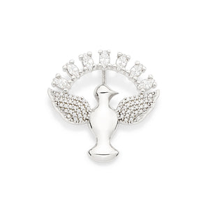 PLATINUM STUDDED HOLY SPIRIT PENDANT